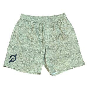 Peloton‎ Green 8" Lined Athletic Gym Shorts Elastic Waist Pull On Large